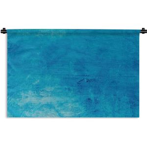 Wandkleed Muur textuur - Textuur van een abstracte blauwe muur Wandkleed katoen 150x100 cm - Wandtapijt met foto