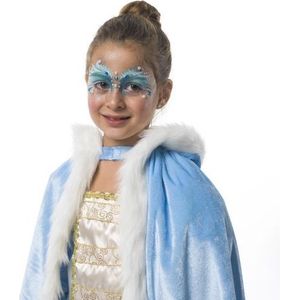 Cape Sneeuwprinses Elsa - Imaginarium - Prinsessencape met Capuchon - 4 tot 8 jaar - Blauw