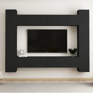 The Living Store Televisiekast - Tv-meubel 60 x 30 x 30 cm - Zwart spaanplaat