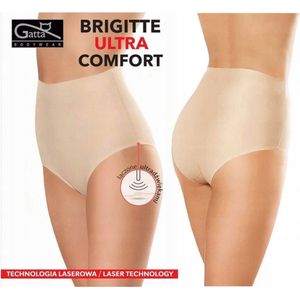 GATTA - High Waist dames slip - Taille - Naadloze - Ondergoed - Slipje - Gladde - Beige - maat XL ( 1 Stuks )