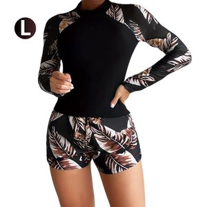 Livano Rash Guard - Surf Shirt - Zwemkleding - UV Beschermende Kleding - Voor Zwemmen - Surfen - Duiken - Bruin - Maat S