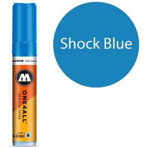 Molotow 327HS Shock Blue - fel blauw acryl marker - Chisel tip 4-8mm - Kleur fel blauw