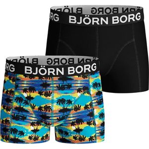Bjorn Borg Sunset jongens boxershorts - 2pack - zwart / multi - maat 158