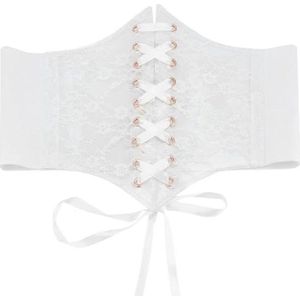 Vintage Lace-up Elastische Corset Taille Riem voor Vrouwen