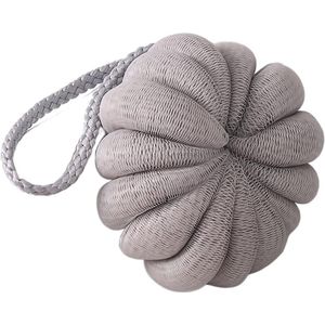 10 bubbelballen exfoliatie scrub zachte douche net schuim spons lichaam huid reiniging gereedschap badkamer accessoires - kleur: grijs