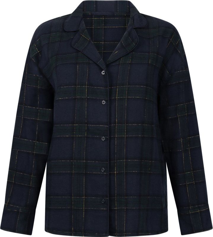 Hunkemöller - Pyjamatop - Blauw - Flannel