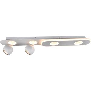 BRILLIANT lamp, Irelia LED spot bar 4-vlammig wit, 2x PAR51, GU10, 5W geschikt voor reflectorlampen, draaibare koppen