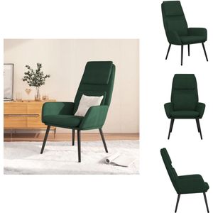 vidaXL Relaxstoel - Relaxstoelen - Fauteuil - Relaxfauteuil - Relaxstoel stof donkergoen