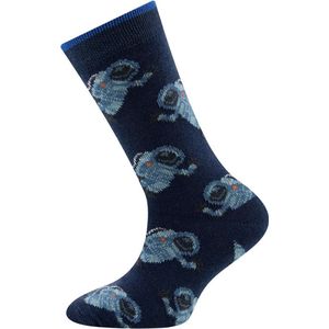 Ewers Kindersokken Jongens - Astronauten in Ruimtepak - Donkerblauw & Lichtblauw & Zwart-31/34