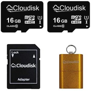 Micro SD Kaart 16GB 2-Pack met MicroSD Adapter - Class 10 Geheugenkaarten