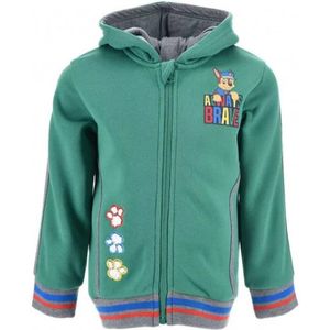 Paw Patrol Hoodie Sweater met rits - groen multi. Maat 116 cm / 6 jaar
