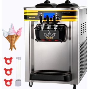 Softijsmachines Ice Cream Machine Commerciële Softijsmachine IJsmachine 2350W 22-30L/H 3 Smaken