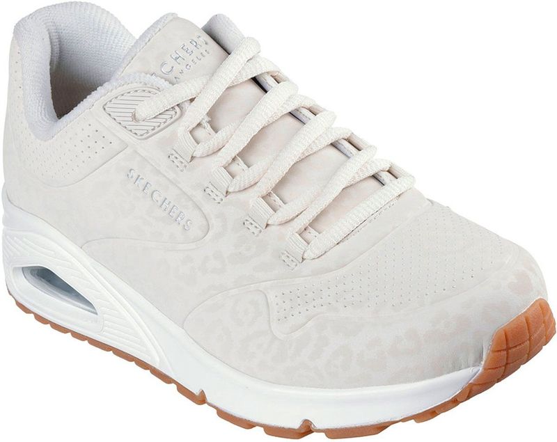 Sneakers - Offwhite - Vetersluiting - Sleehak - Laag