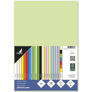 Kangaro papier - A4 - 160 gram FSC - pak 50 vel - lichtgroen - K-0039-280