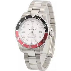 Reginald Horloges - Black Red White - Horloge mannen - Luxe Design - Heren horloge - 40 mm - Roestvrij Staal - Waterdicht - Schokbestendig - Geschenkset