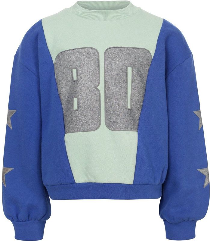 LOOXS 10sixteen 2601-5380-140 Meisjes Sweater - Maat 122/128 - Blauw van 87% Cotton 13% Polyester