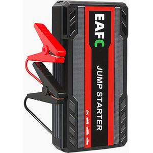 EAFC 12V Jumpstarter voor Auto - 600A - 2-in-1 Starthulp met Powerbank, LED Zaklamp en SOS Noodlicht - Startkabels met Accu