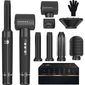 Airstyler 7 in 1 Föhnborstel set - Haarstyler met 110000 U/Min - Hair Dryer Heteluchtborstel - Fohn met Diffuser - Stijlborstel Krulborstel voor Het Drogen - Gladmaken Volume en Stylen
