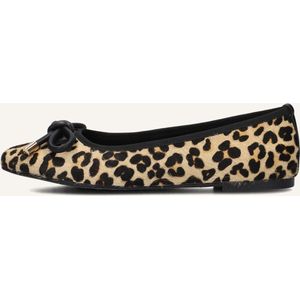 Stefano Lauran - Ss 36100 - Ballerina's - Beige - Linnen - Luipaardprint