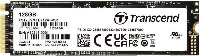 Transcend - TS128GMTE712AI-VS1 - Interne M.2 PCIe SSD - 128 GB