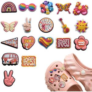 Set van 26 bedels van pvc voor klompschoenen sandalen decoratieve accessoires voor armbanden - Geschikt voor meisjes, vrouwen en mannen als feestcadeau