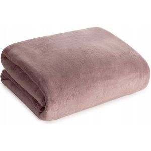 Zachte Roze Plaid / Deken 200x220 cm van Eurofirany