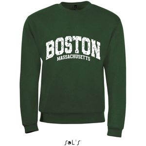 Sweatshirt 2-210 Boston-Massachusetts - Groen, xS