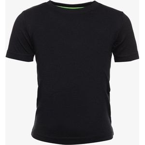 Unsigned jongens basic T-shirt zwart - Maat 98/104