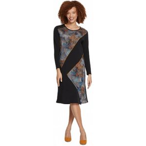 Mesh jurk met asymmetrische jukken