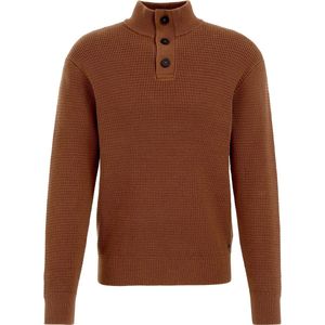 WE Fashion Heren slim fit trui met structuur