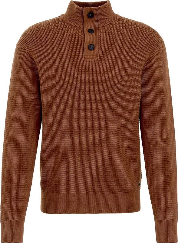 WE Fashion Heren slim fit trui met structuur