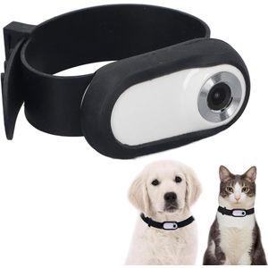 Halsbandcamera HD 1080P Kattenhalsbandcamera - 120 ° Groothoek Mini-actiecamera voor Video-opnamen - Mountainbiken Huisdieren op Reis - Wit .