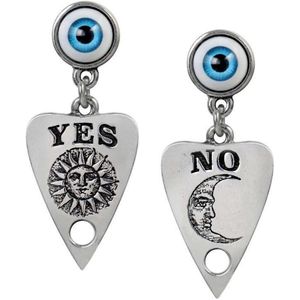 Alchemy Gothic Stud oorbellen OUIJA PLANCHETTE Zilverkleurig