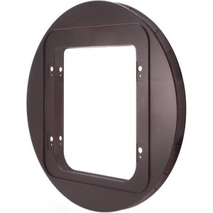 Montageadapter voor huisdierluiken - installatie in glazen deuren en ramen - set van 2 bruin