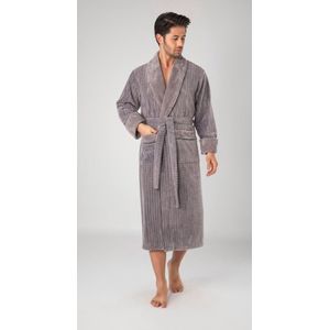 Heren Bamboe Katoen Badjas Adriano / Grijs / L/XL