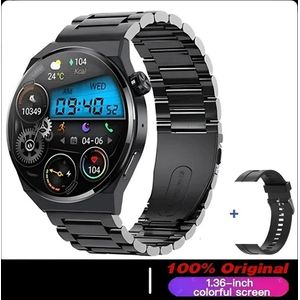 Nieuwe GPS Smartwatch voor Mannen en Vrouwen - AMOLED 360x360 HD Scherm, Hartslagmonitor, DIY Wijzerplaten, Bluetooth Oproepen, NFC 2024 | Slimme Horloge, Sporthorloge, Gezondheid Tracker