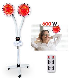 BELLAVITA ® Infraroodlamp 300W - Infraroodtherapie - Lichttherapie - Gezondheid - Spieren - Gewrichten - Infraroodtherapie - Lichttherapie - Fibromyalgie - Pijnverlichting – Collageen Lamp – Warmtelamp - Rood Licht Therapie - Red Light Therapy