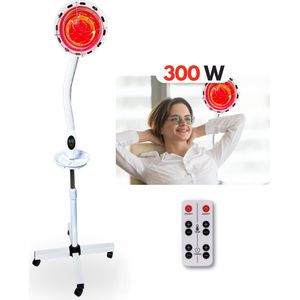 BELLAVITA ® Infraroodlamp 300W - Infraroodtherapie - Lichttherapie - Gezondheid - Spieren - Gewrichten - Infraroodtherapie - Lichttherapie - Fibromyalgie - Pijnverlichting – Collageen Lamp – Warmtelamp - Rood Licht Therapie - Red Light Therapy