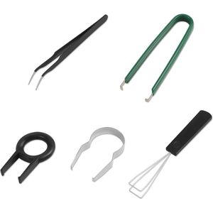 JHubers Goods - Set van 5 Keycap Trekker en Verwijderaar - Sleutelschakelaartrekker Met Pincet - Voor Mechanische Toetsenborden - Handige Tool Set.