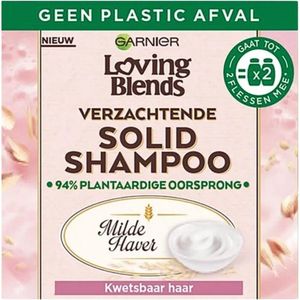 Garnier - Loving Blends Milde Haver - Solid Shampoo Bar - Kwetsbaar Haar - 60 g - 1 stuk