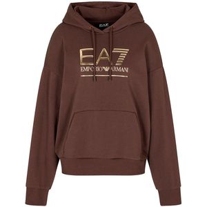 EA7 - Train Visibility W - Sweatshirt - Chocoladebruin - Casual - Katoen