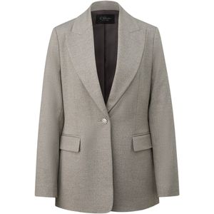 Blazer - Slim Fit - Visgraatmotief - Met Glittergaren - Tijdloze Elegant