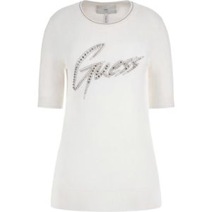 Guess Grace Logo Rn Ss Swtr Sweater - Streetwear - Vrouwen