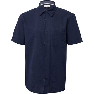 Hemd - Korte Mouwen - Crêpestructuur - Kent-Kraag - Rekbaar