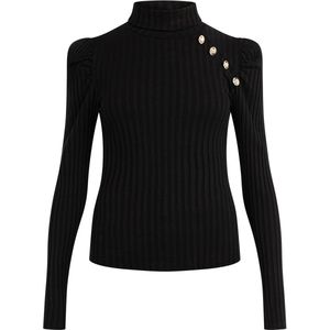 Mymo - Coltrui - Zwart - Dames - Ribgebreid Patroon
