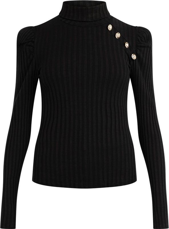 Mymo - Coltrui - Zwart - Dames - Ribgebreid Patroon