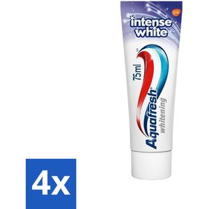 4 x Aquafresh Tandpasta Intense White 75 ml - Tandpasta - Wittere Tanden - Aquafresh - Intense White - Microparel Formule
