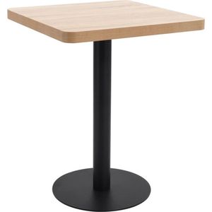 vidaXL - Bistrotafel - 60x60 - cm - MDF - lichtbruin