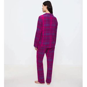 Triumph - Boyfriend Fit - Pyjama - Rood - Katoen - Doorknoop met Lange Mouwen