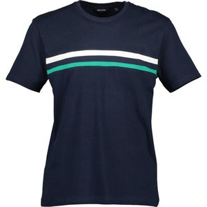 Blue Seven heren shirt - t-shirt heren KM - navy + print - 302763 - maat XXL